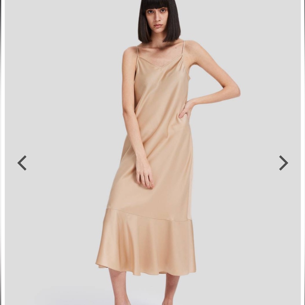Lattelier Slip Cami Midi Dress Light Camel size small- gently used
